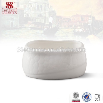 Guangzhou Bone China Geschirr Einzigartige keramische Ebene weiße Zuckerdose